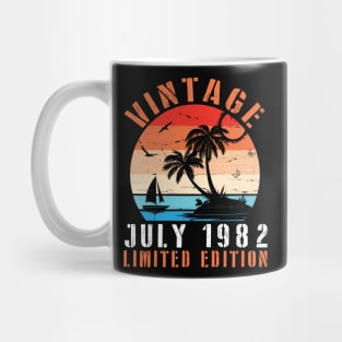 Vintage July 1982 Ltd Edition Happy Birthday Daddy Mom Uncle Brother Husband Cousin Son 38 Years Old Mug